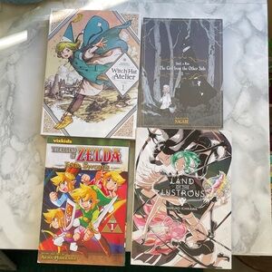 Manga LOT - Witch Hat Atelier, Zelda, Land of the Lustrous, The girl from the...